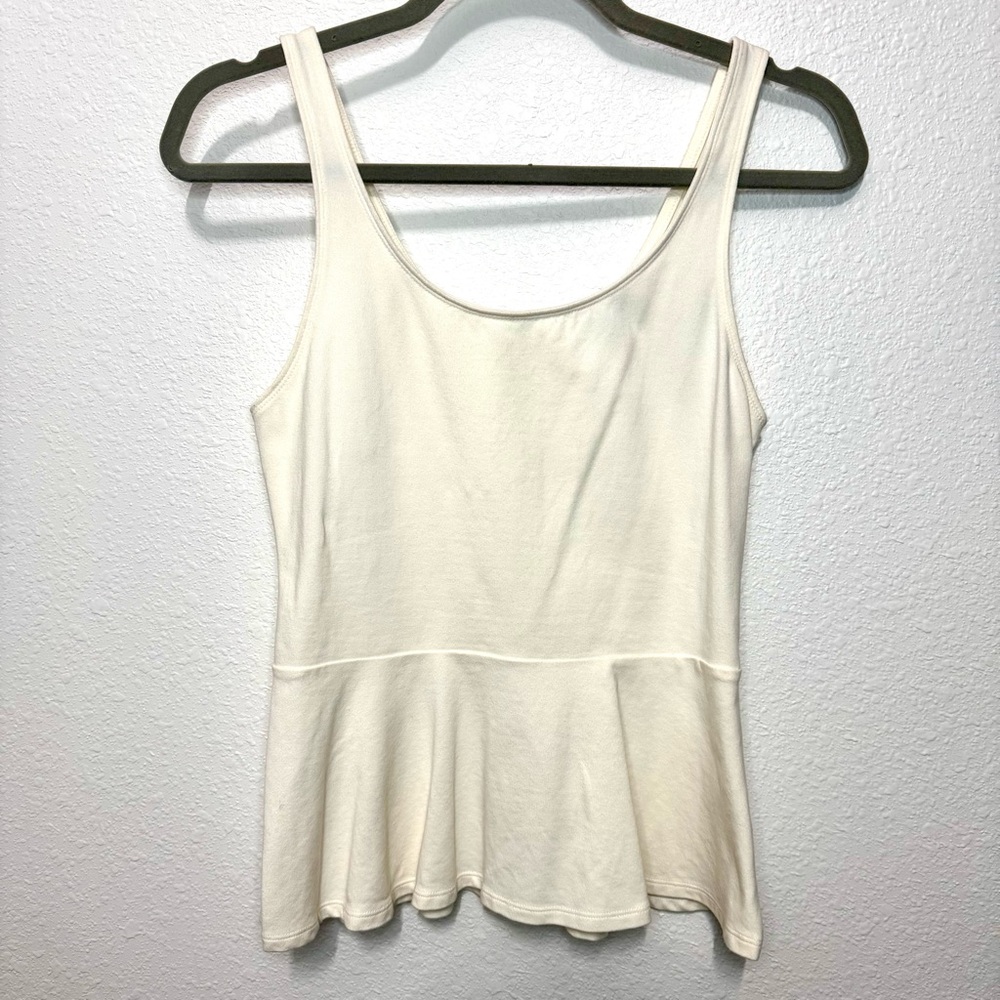 Express Cream Women's Peplum Top